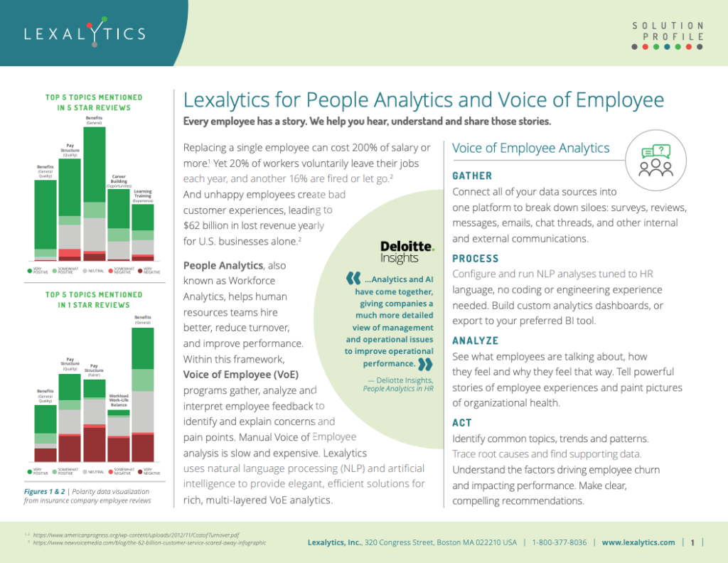 Lexalytics for Voice of Employee Solution Profile