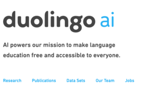 Image from ai.duolingo.com's homepage