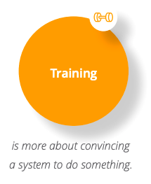 Training is more about convincing a system to do something