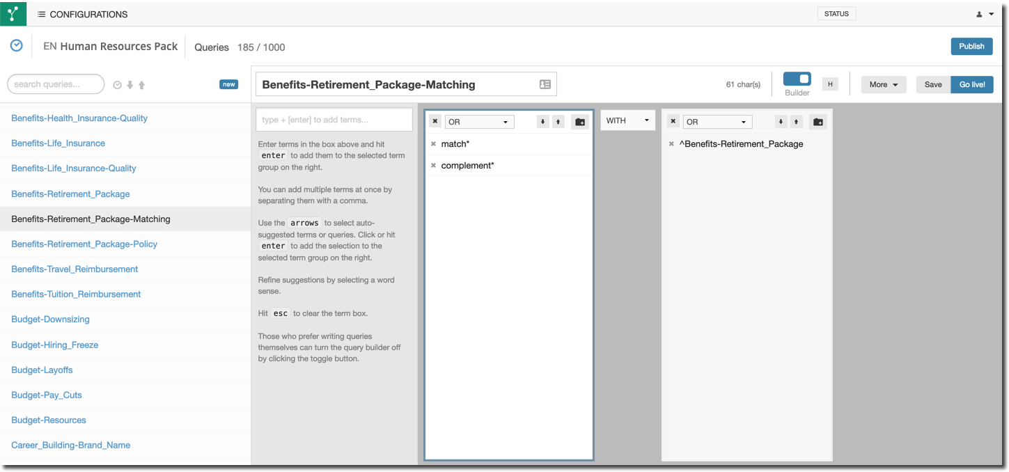 Lexalytics software being used to tune a people analytics configuration